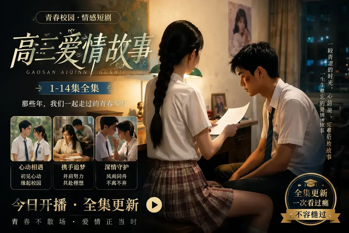 《ai短剧：B中爱情故事》全集免费看 相识篇暗恋篇全网热推 - 4K超清未删减版 夸克网盘极速秒存 - 《AI短剧：高三爱情故事》在线播放带你重返十七岁